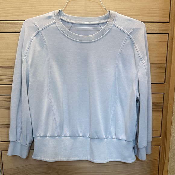 Lululemon Softstreme Ribbed Hem Pullover- Size 12 Faint Lavender - Picture 2 of 5